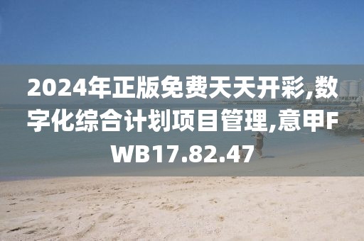 2024年正版免费天天开彩,数字化综合计划项目管理,意甲FWB17.82.47