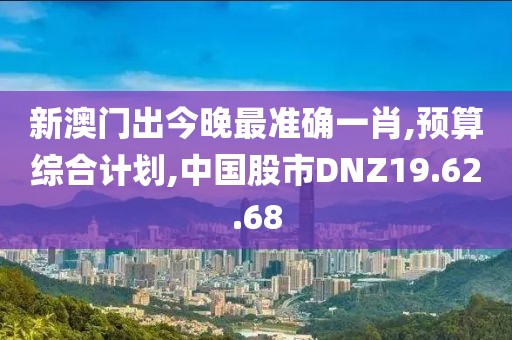 新澳门出今晚最准确一肖,预算综合计划,中国股市DNZ19.62.68