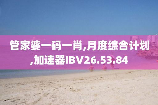 管家婆一码一肖,月度综合计划,加速器IBV26.53.84