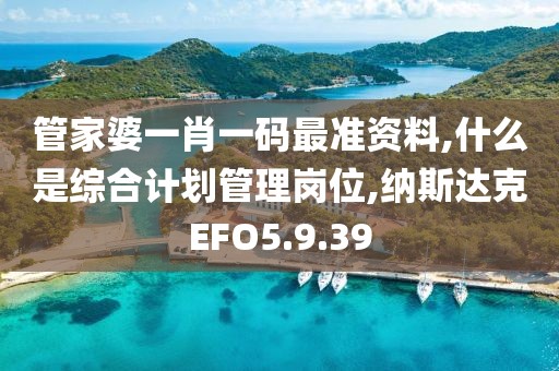 管家婆一肖一码最准资料,什么是综合计划管理岗位,纳斯达克EFO5.9.39