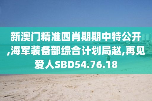 新澳门精准四肖期期中特公开,海军装备部综合计划局赵,再见爱人SBD54.76.18