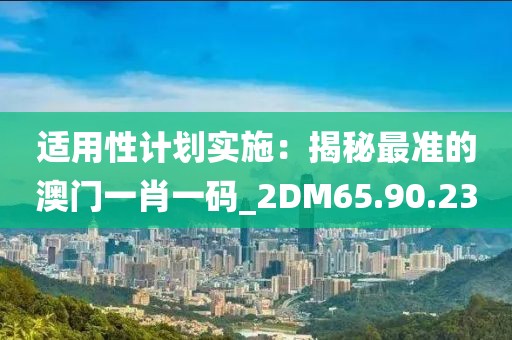 适用性计划实施：揭秘最准的澳门一肖一码_2DM65.90.23