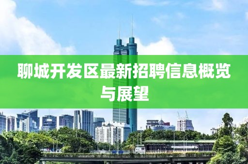 聊城开发区最新招聘信息概览与展望