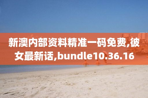 新澳内部资料精准一码免费,彼女最新话,bundle10.36.16