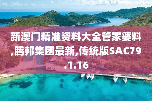 新澳门精准资料大全管家婆料,腾邦集团最新,传统版SAC79.1.16
