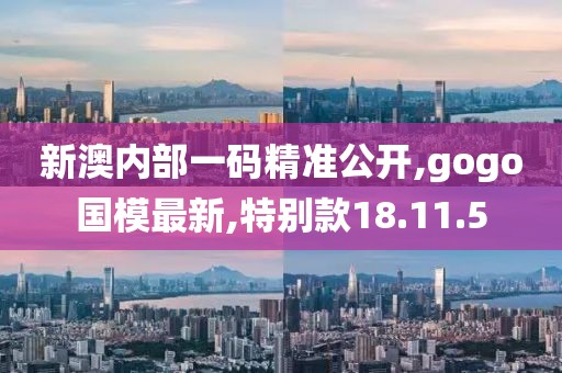 新澳内部一码精准公开,gogo国模最新,特别款18.11.5