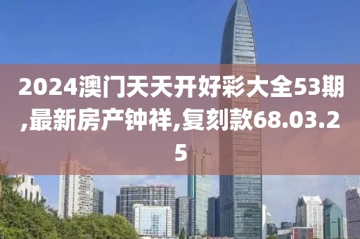 2024澳门天天开好彩大全53期,最新房产钟祥,复刻款68.03.25