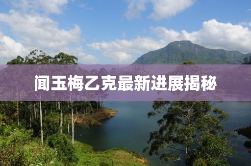 闻玉梅乙克最新进展揭秘