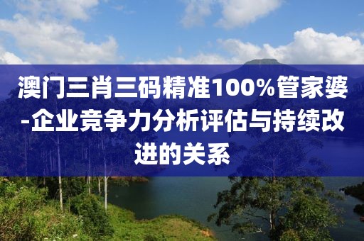 澳门三肖三码精准100%管家婆-企业竞争力分析评估与持续改进的关系