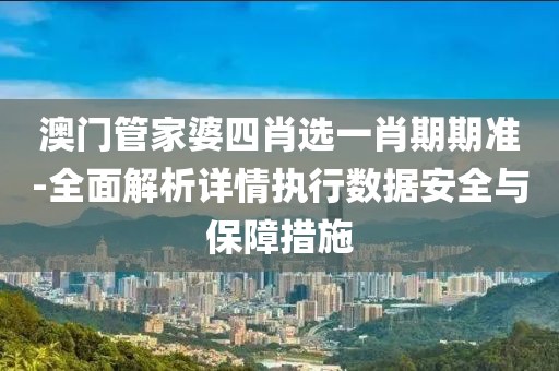 澳门管家婆四肖选一肖期期准-全面解析详情执行数据安全与保障措施