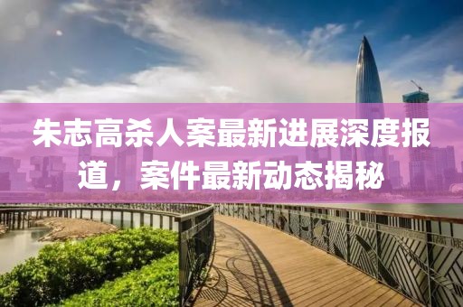朱志高杀人案最新进展深度报道，案件最新动态揭秘