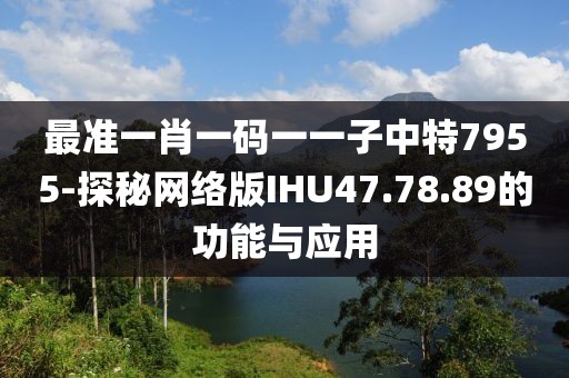 最准一肖一码一一子中特7955-探秘网络版IHU47.78.89的功能与应用