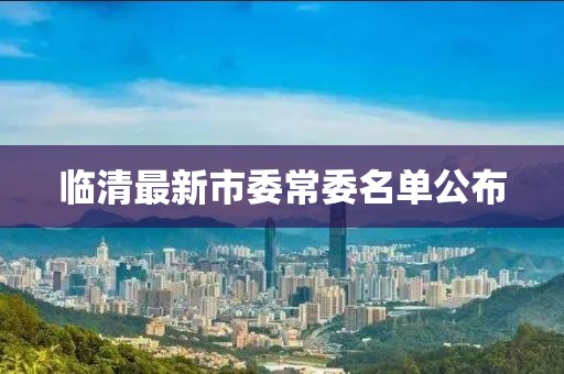 临清最新市委常委名单公布