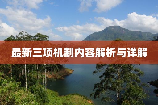 最新三项机制内容解析与详解