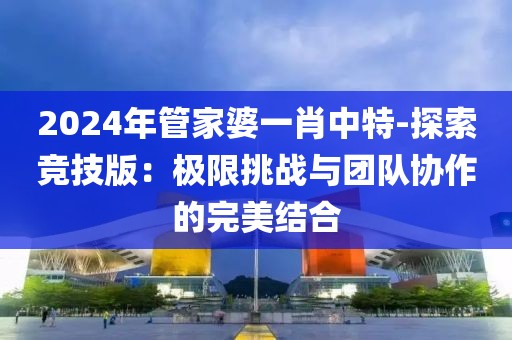2024年管家婆一肖中特-探索竞技版：极限挑战与团队协作的完美结合