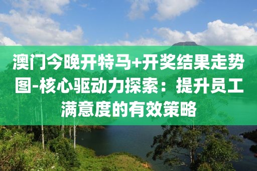 澳门今晚开特马+开奖结果走势图-核心驱动力探索：提升员工满意度的有效策略