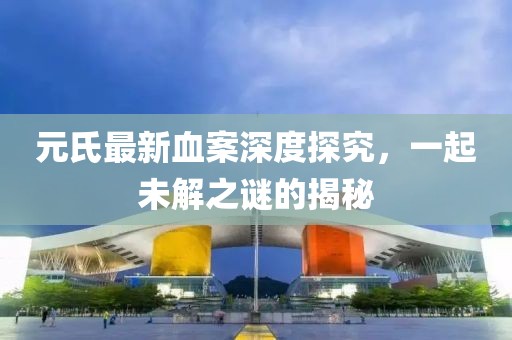 元氏最新血案深度探究，一起未解之谜的揭秘