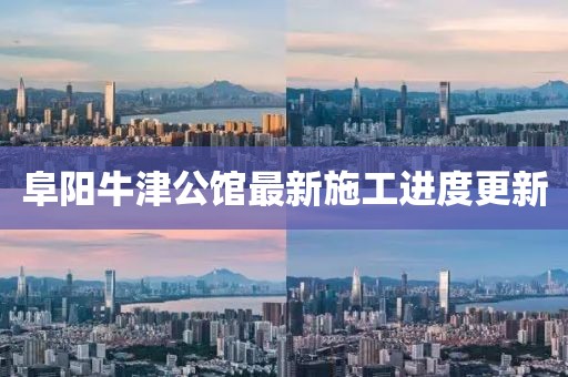 阜阳牛津公馆最新施工进度更新