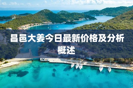 昌邑大姜今日最新价格及分析概述