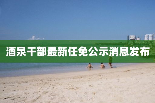 酒泉干部最新任免公示消息发布