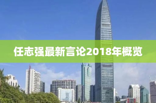任志强最新言论2018年概览