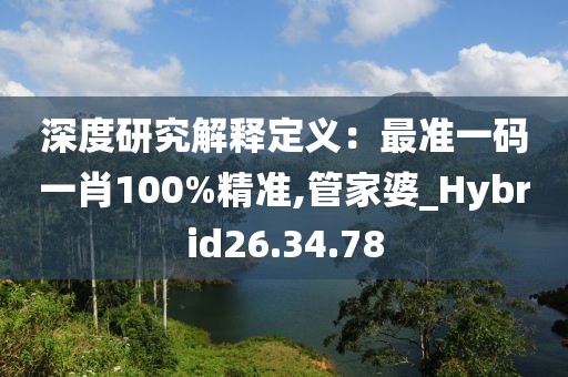 深度研究解释定义：最准一码一肖100%精准,管家婆_Hybrid26.34.78