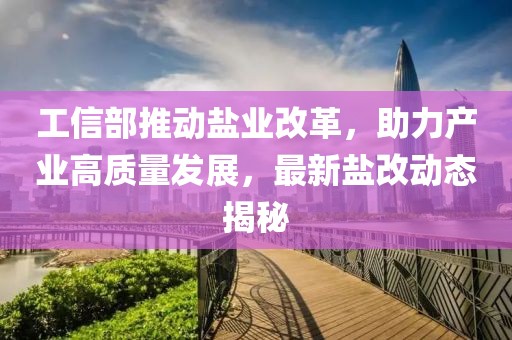 工信部推动盐业改革，助力产业高质量发展，最新盐改动态揭秘