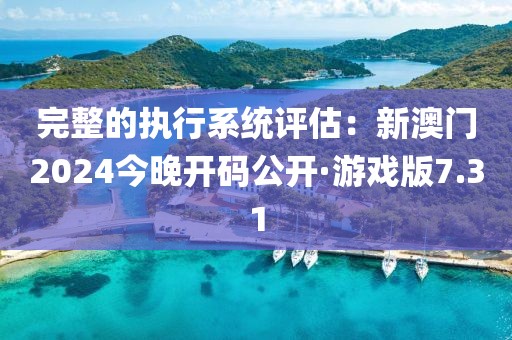 完整的执行系统评估：新澳门2024今晚开码公开·游戏版7.31