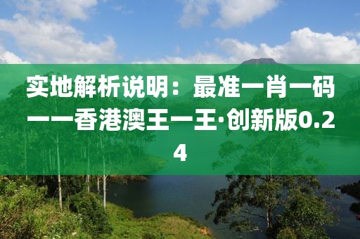 实地解析说明：最准一肖一码一一香港澳王一王·创新版0.24