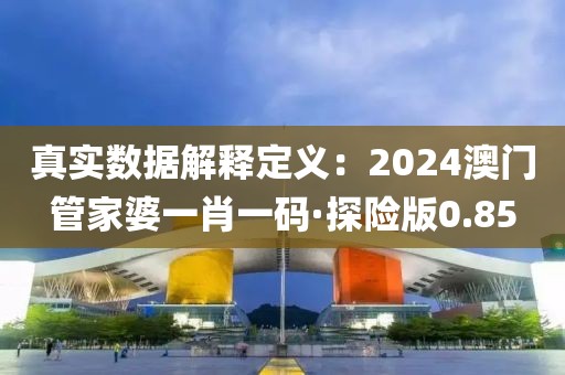 真实数据解释定义：2024澳门管家婆一肖一码·探险版0.85