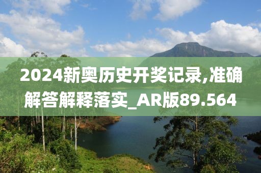 2024新奥历史开奖记录,准确解答解释落实_AR版89.564