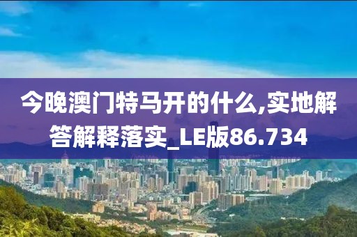 今晚澳门特马开的什么,实地解答解释落实_LE版86.734