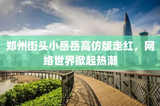 郑州街头小岳岳高仿版走红，网络世界掀起热潮