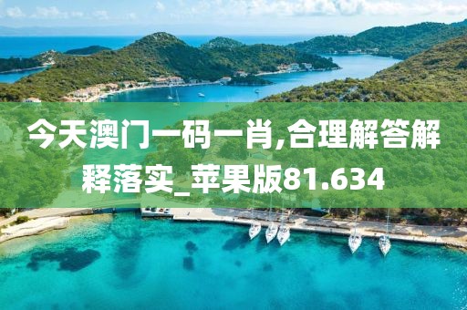 今天澳门一码一肖,合理解答解释落实_苹果版81.634