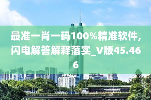 最准一肖一码100%精准软件,闪电解答解释落实_V版45.466