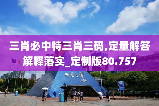 三肖必中特三肖三码,定量解答解释落实_定制版80.757