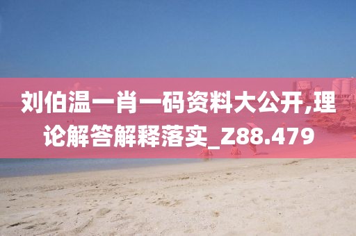 刘伯温一肖一码资料大公开,理论解答解释落实_Z88.479