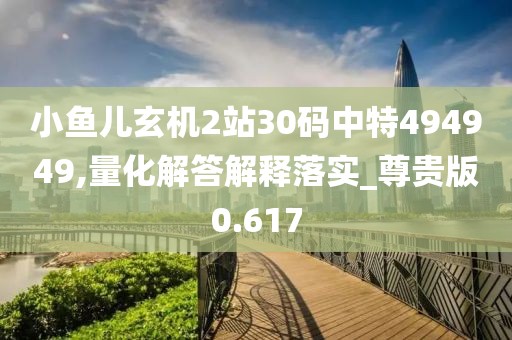 小鱼儿玄机2站30码中特494949,量化解答解释落实_尊贵版0.617