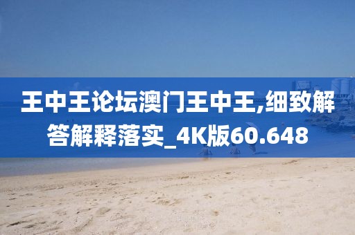 王中王论坛澳门王中王,细致解答解释落实_4K版60.648