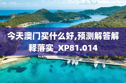 今天澳门买什么好,预测解答解释落实_XP81.014