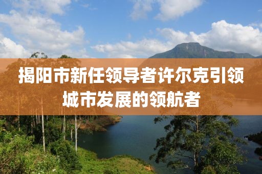 揭阳市新任领导者许尔克引领城市发展的领航者