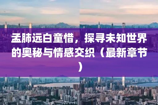 孟肺远白童惜，探寻未知世界的奥秘与情感交织（最新章节）