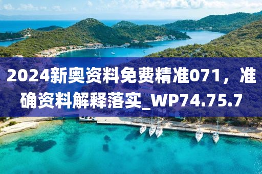 2024新奥资料免费精准071，准确资料解释落实_WP74.75.70