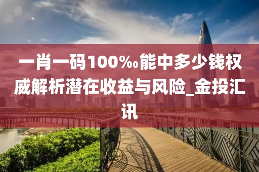 一肖一码100‰能中多少钱权威解析潜在收益与风险_金投汇讯