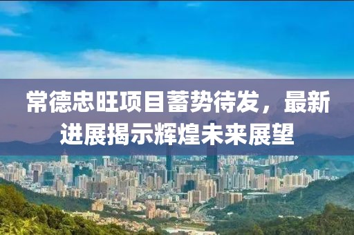 常德忠旺项目蓄势待发，最新进展揭示辉煌未来展望