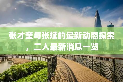 张才奎与张斌的最新动态探索，二人最新消息一览