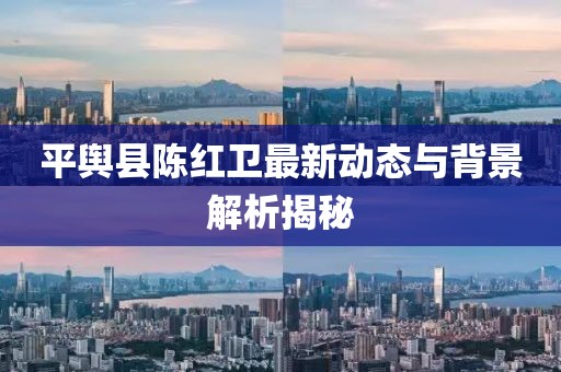 平舆县陈红卫最新动态与背景解析揭秘