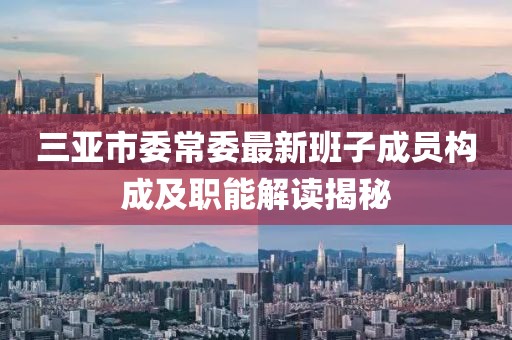 三亚市委常委最新班子成员构成及职能解读揭秘