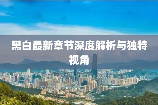 黑白最新章节深度解析与独特视角