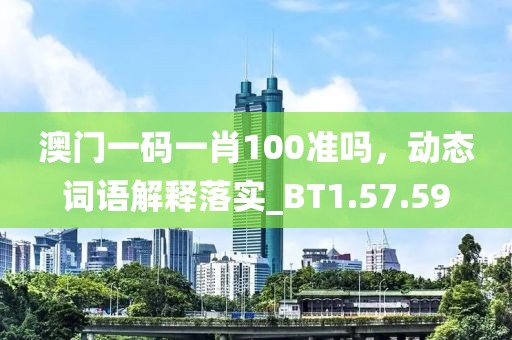 澳门一码一肖100准吗，动态词语解释落实_BT1.57.59